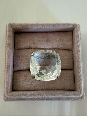 Swarovski large clear crystal cocktail ring 55 - “Merlin”